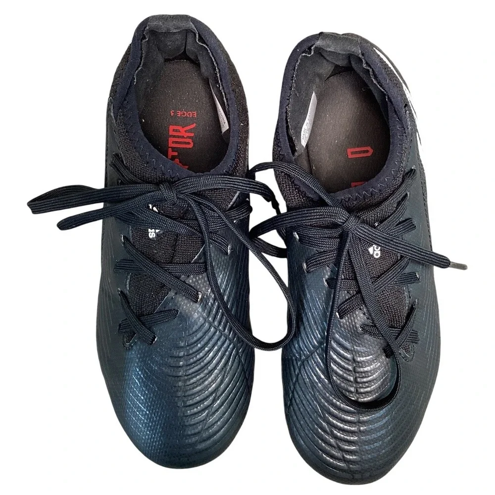 Adidas Predator Edge.3 Soccer Cleats Kids Size 1 Black‎ Good Preloved Cleats